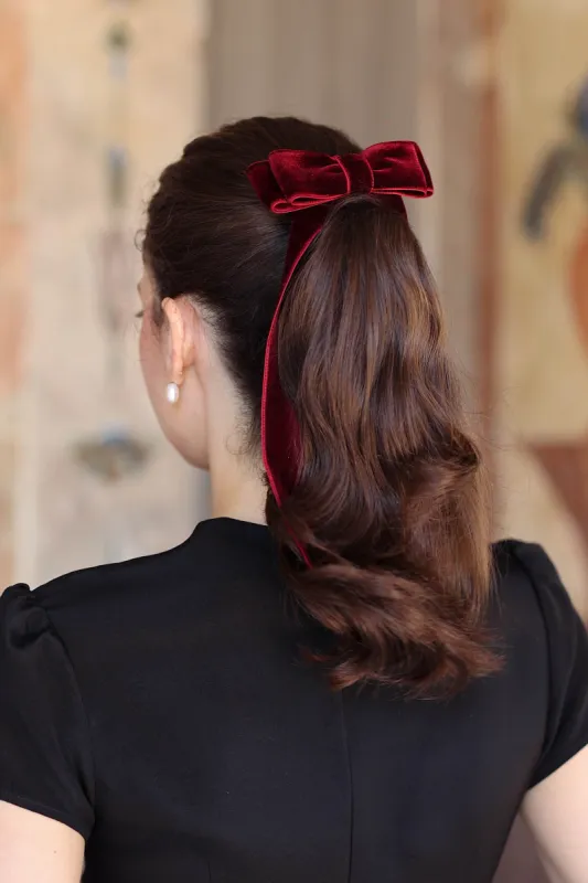 Anni Velvet Hair Bow made by GAALA