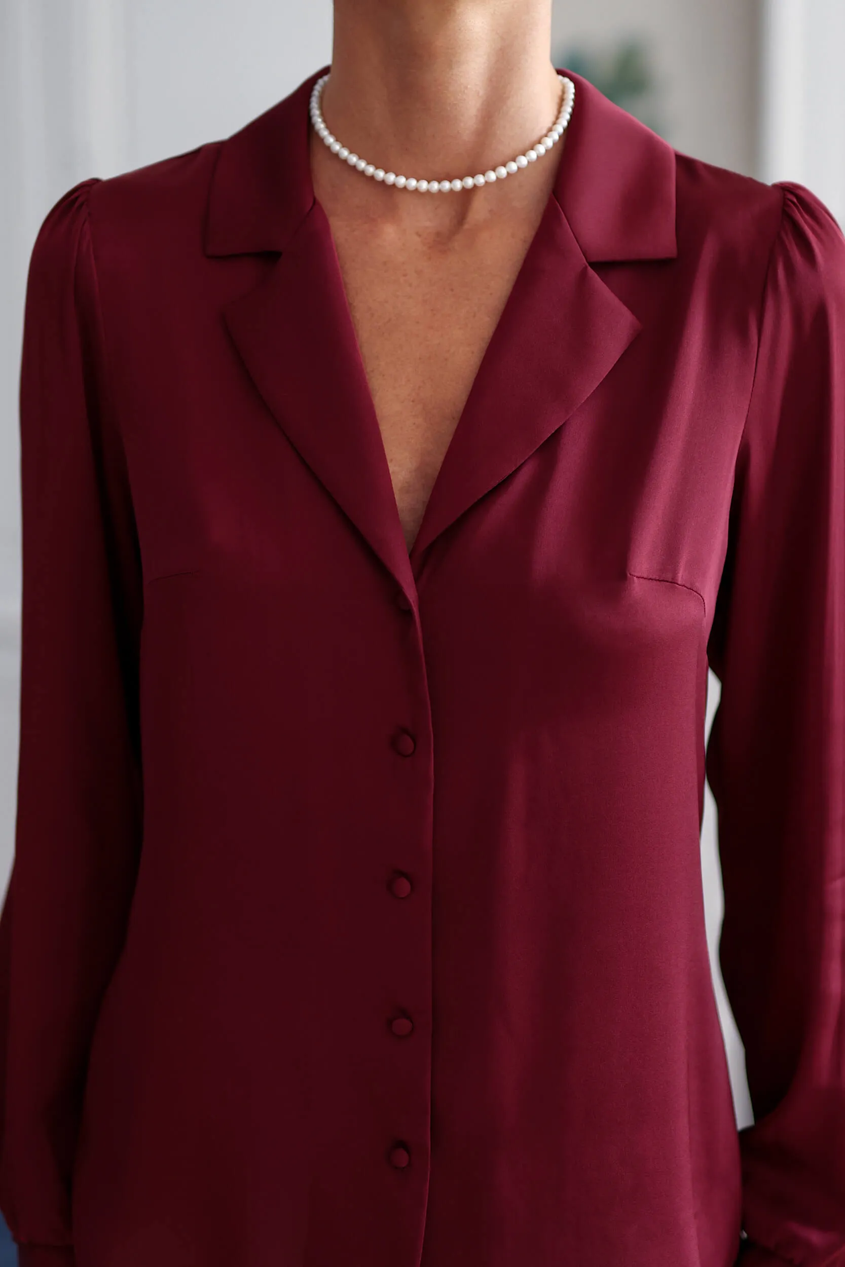 Asya Stretch Silk Blouse sold by GAALA product image thumbnail 4