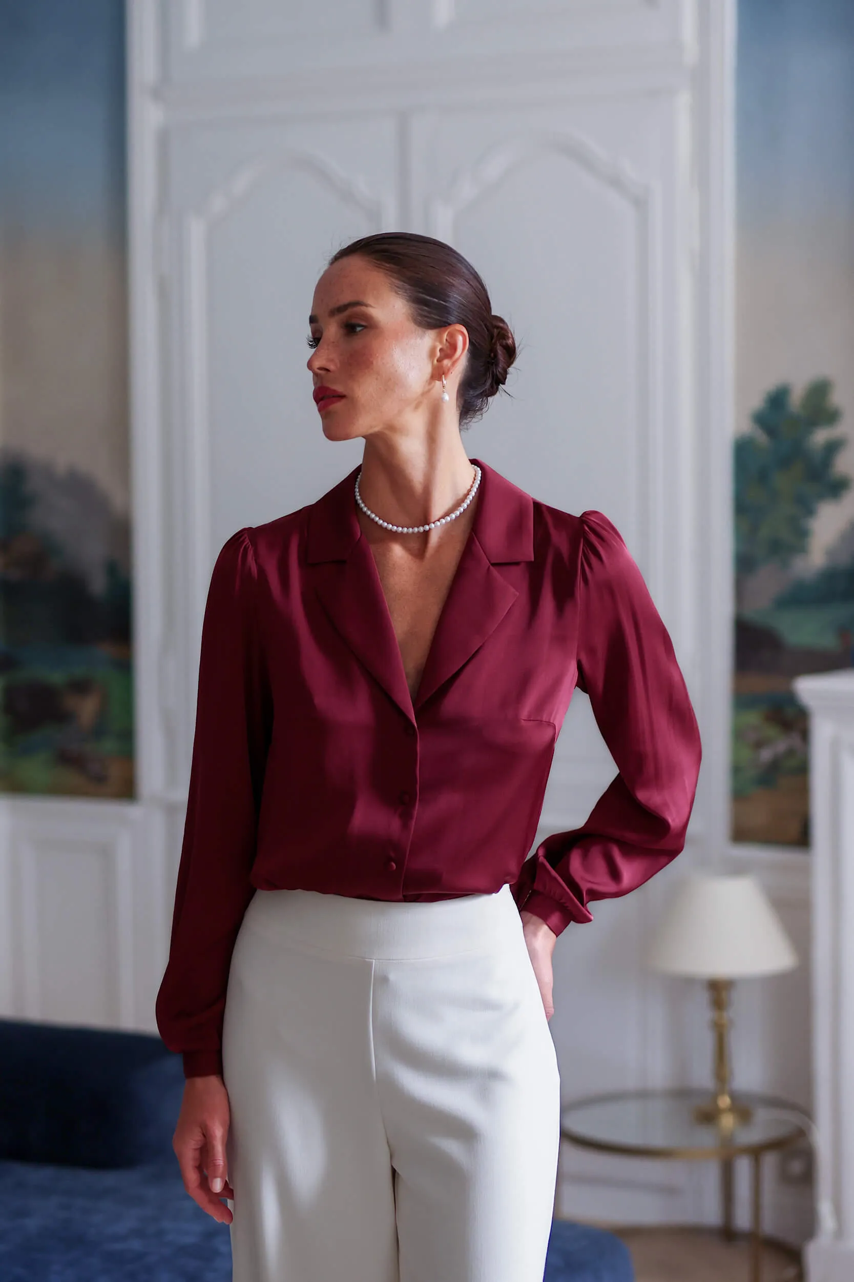 Asya Stretch Silk Blouse sold by GAALA product image thumbnail 2