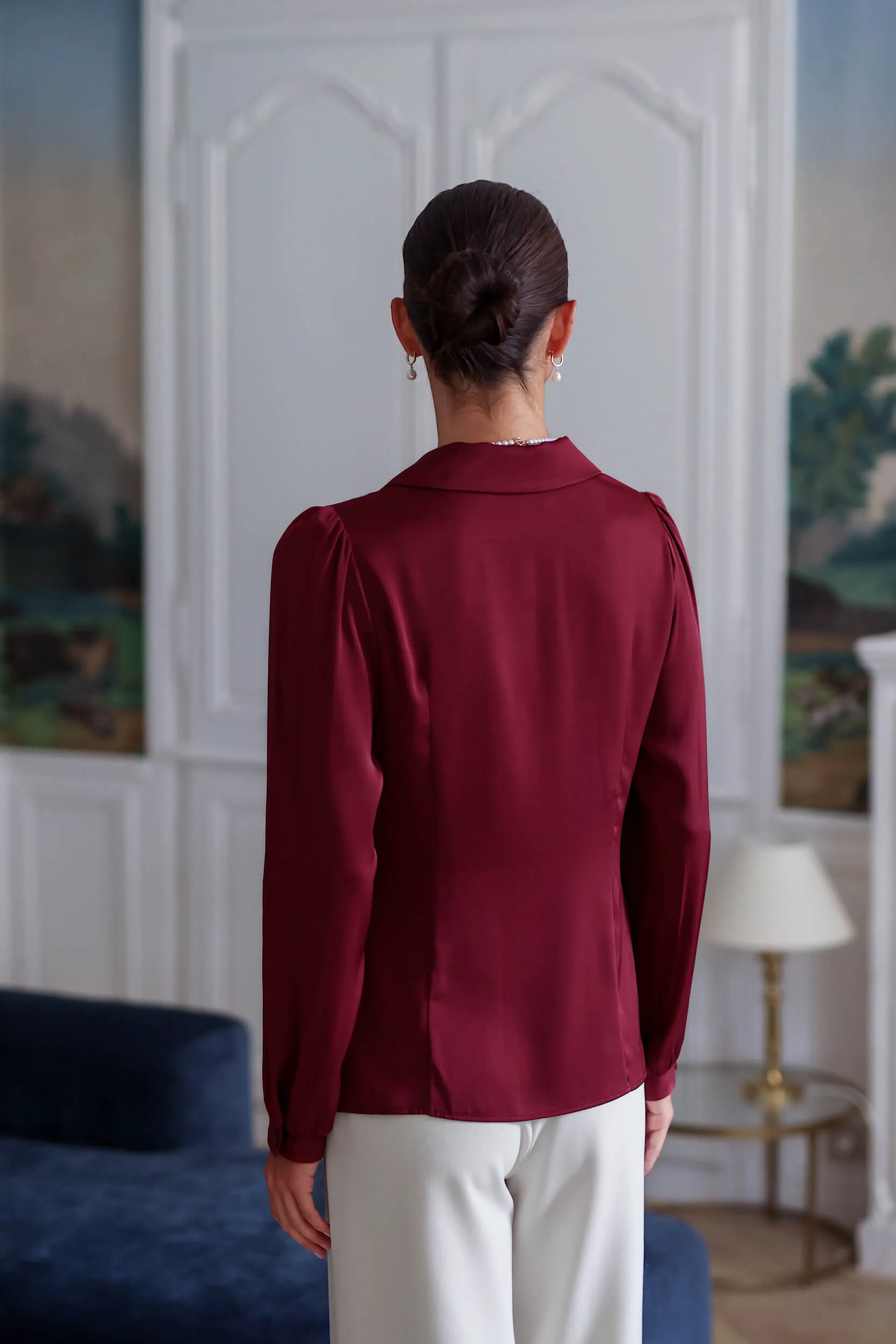 Asya Stretch Silk Blouse sold by GAALA product image thumbnail 5