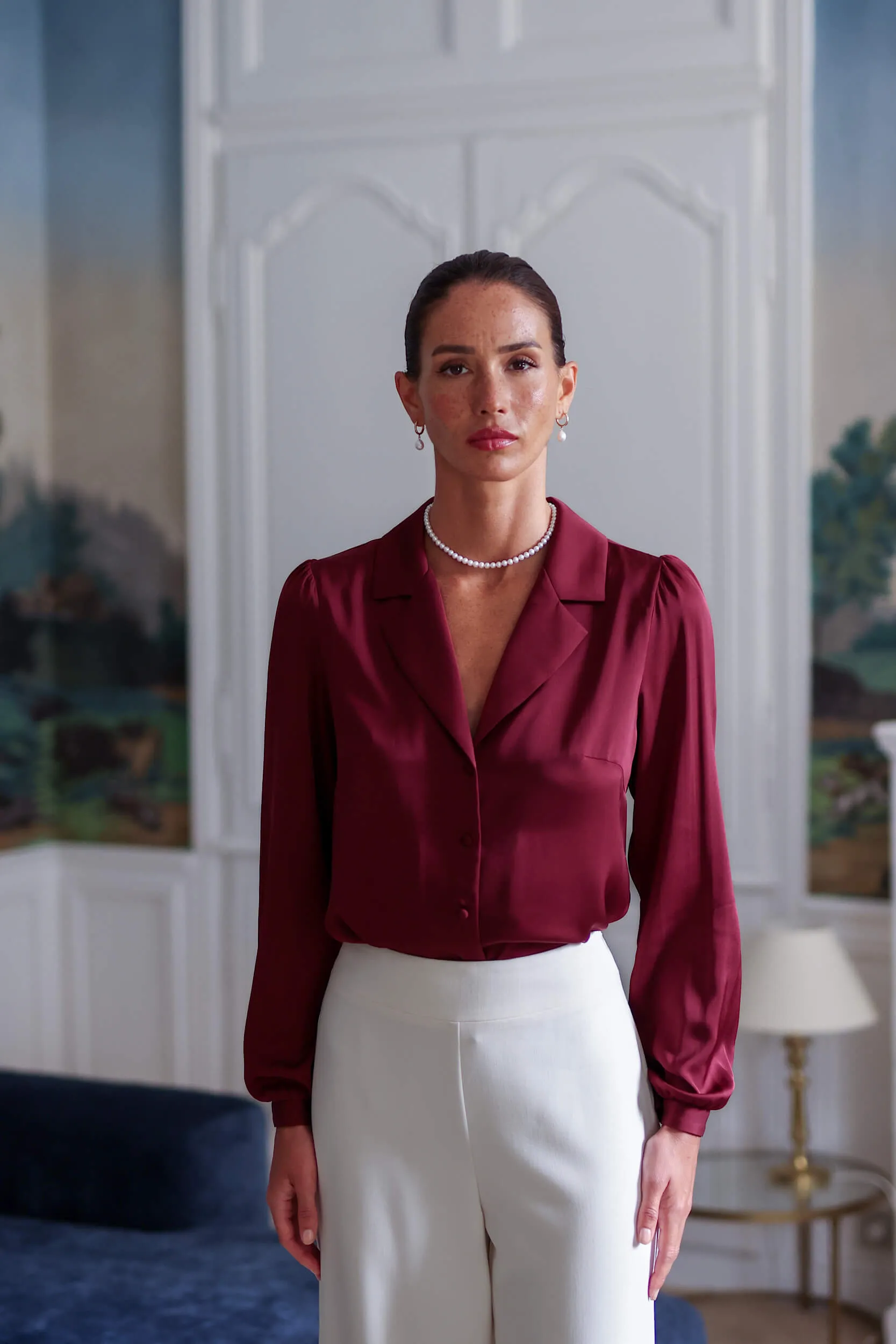 Asya Stretch Silk Blouse sold by GAALA