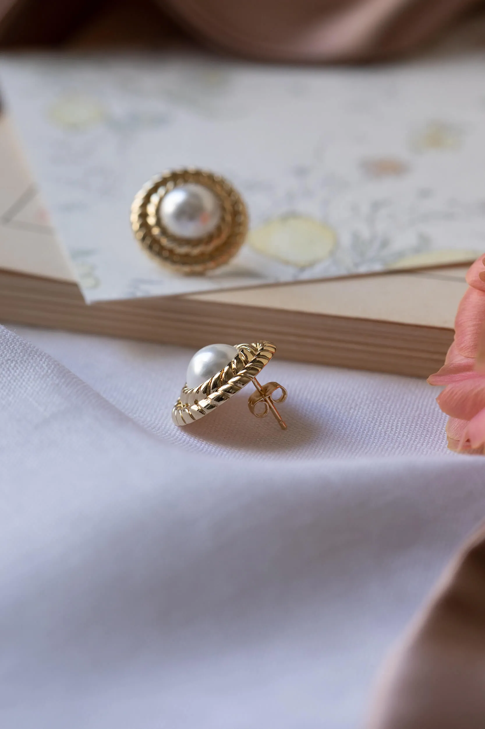 June Birthstone Earrings - Pearl sold by GAALA product image thumbnail 3