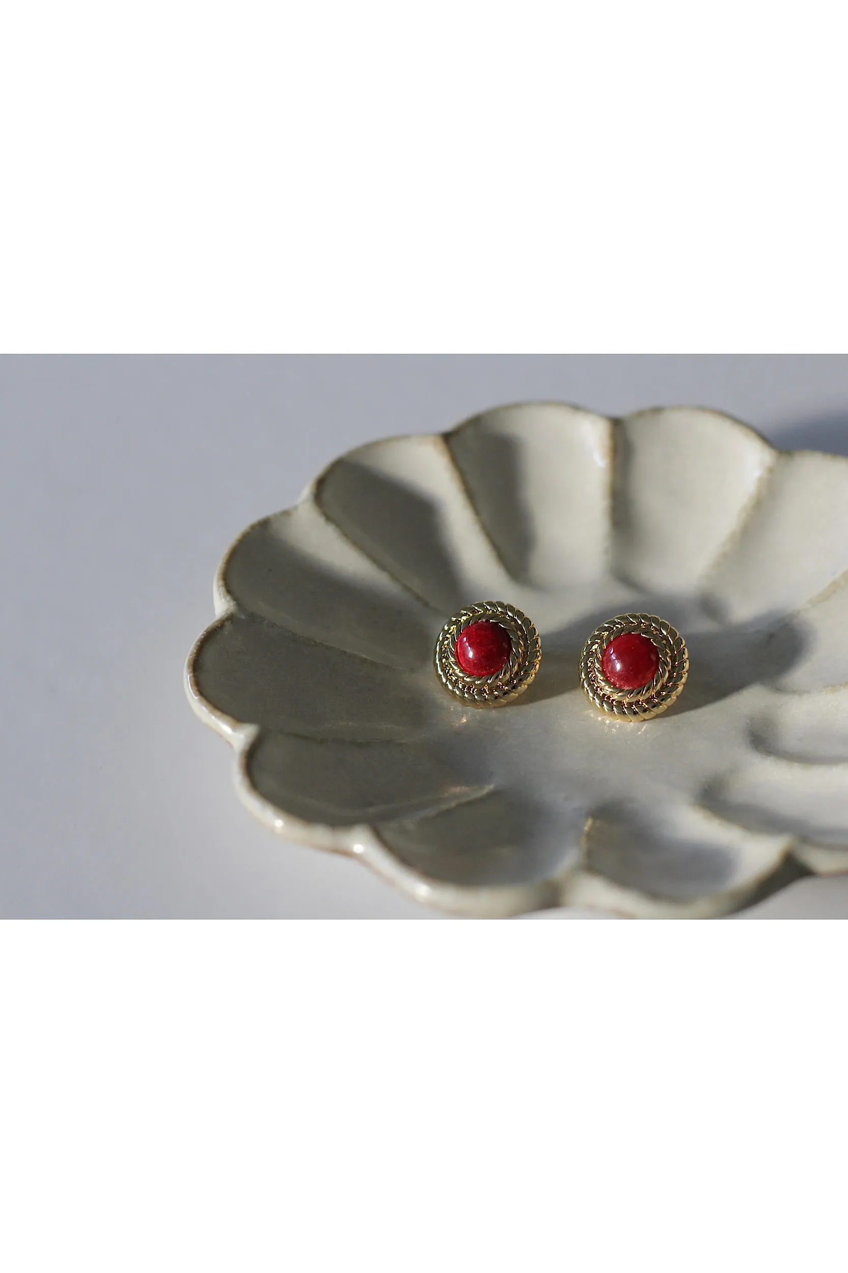 July Birthstone Earrings - Pink Ruby sold by GAALA product image thumbnail 3