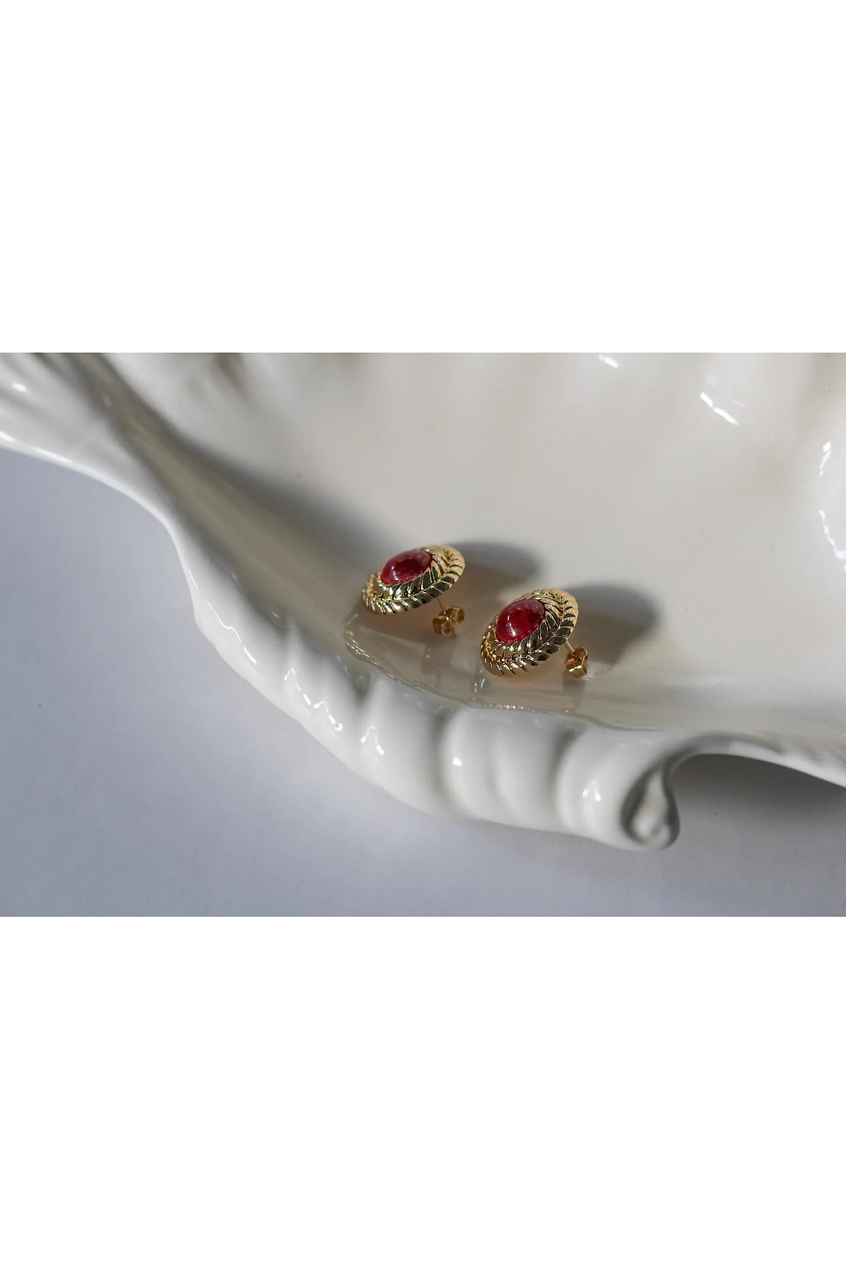 July Birthstone Earrings - Pink Ruby sold by GAALA product image thumbnail 4
