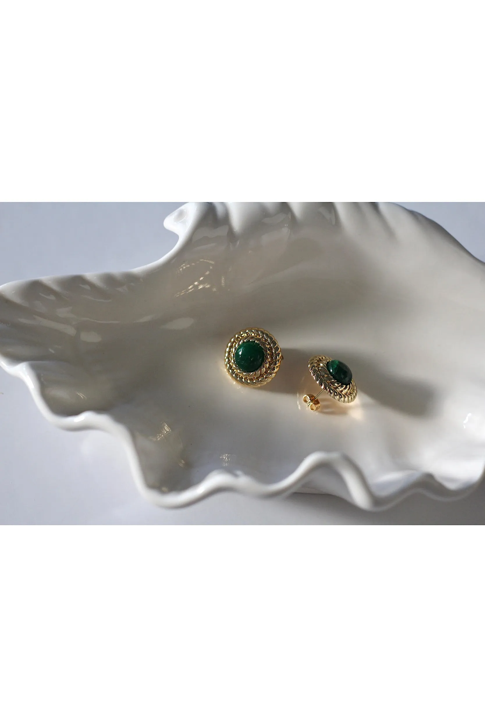 May Birthstone Earrings - Emerald sold by GAALA product image thumbnail 4