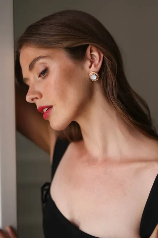 September Birthstone Earrings - Moonstone sold by GAALA