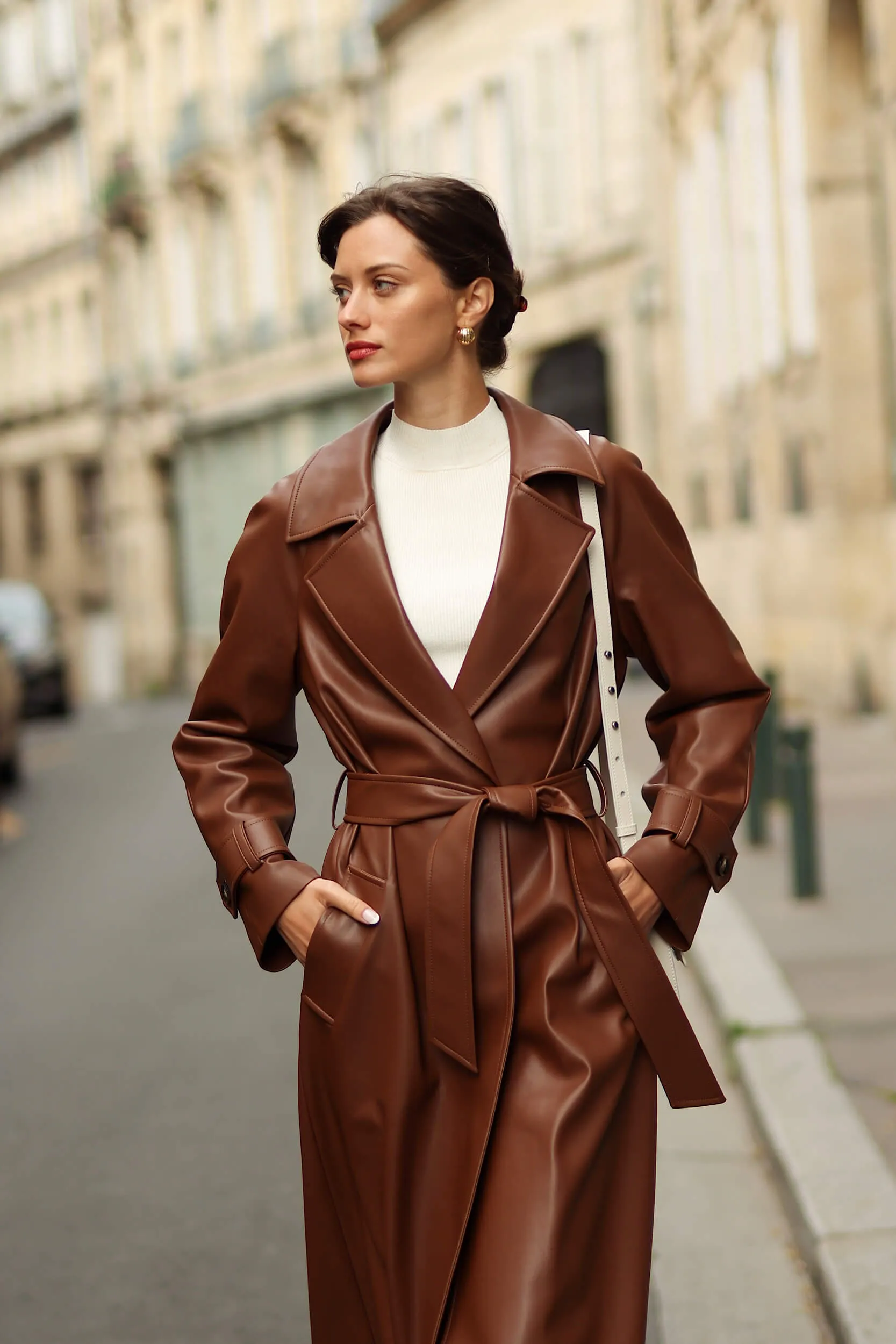 Nadine Faux Leather Trench Coat sold by GAALA product image thumbnail 2