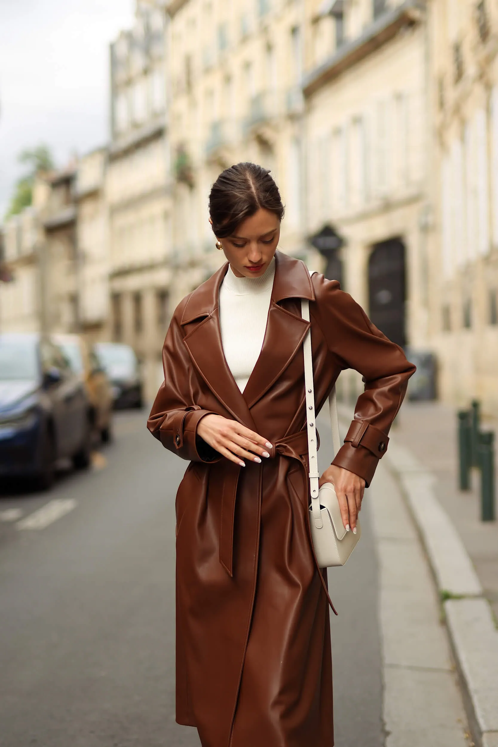 Nadine Faux Leather Trench Coat sold by GAALA product image thumbnail 5