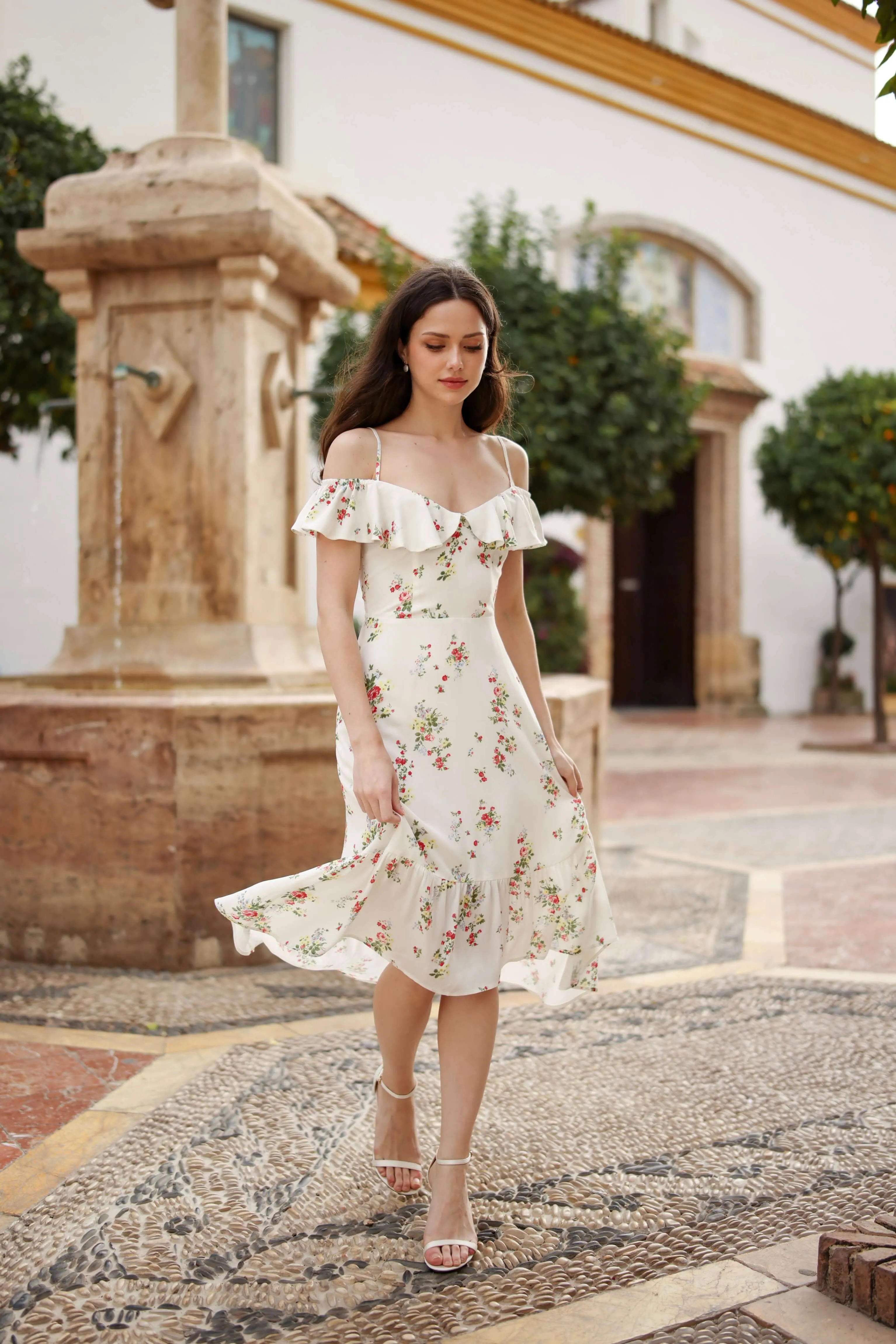 Elodie Ruffle Dress sold by GAALA