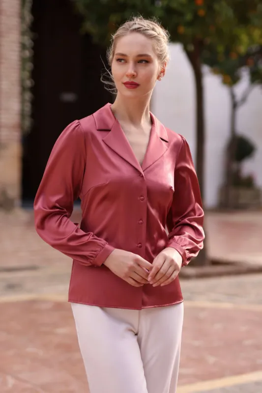 Asya Stretch Silk Blouse sold by GAALA