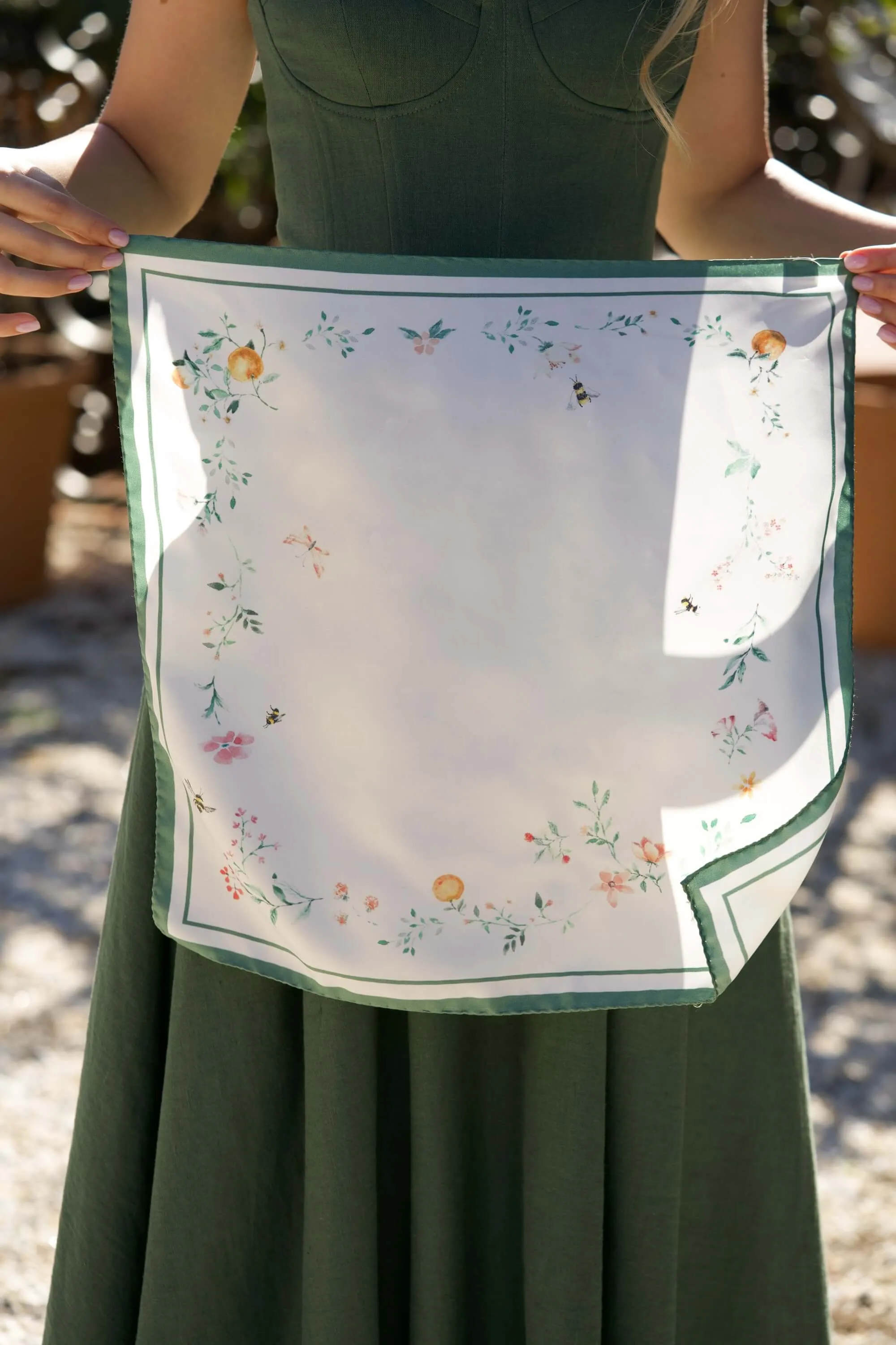 Flora Silk Twill Scarf sold by GAALA product image thumbnail 3