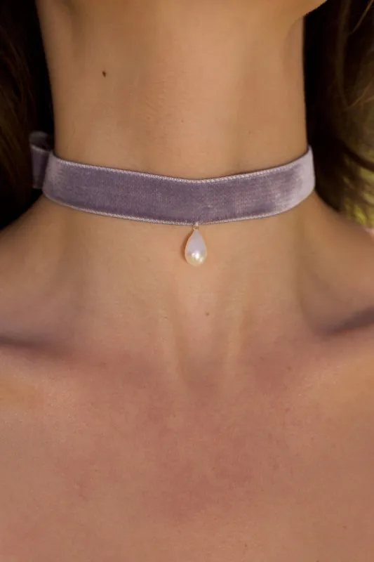 Grey Velvet Choker Gift sold by GAALA