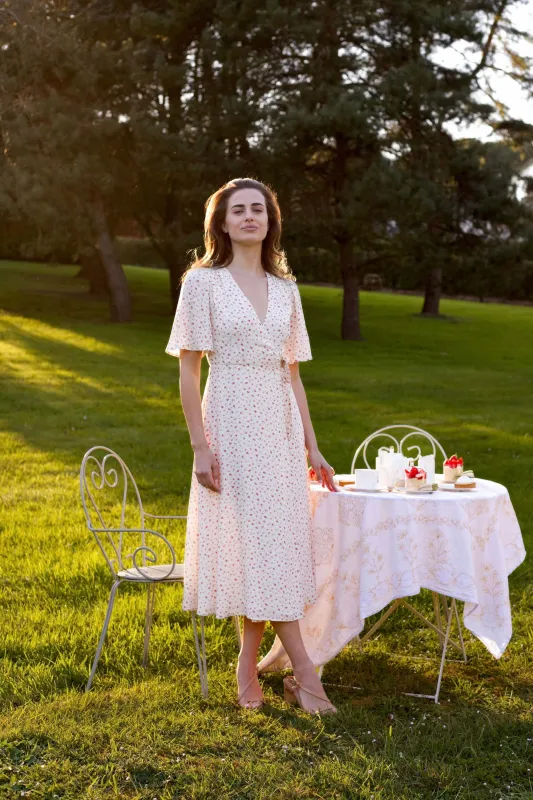 Flora Wrap Dress sold by GAALA