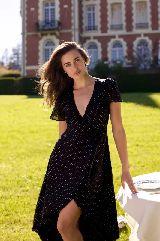 Aurore Wrap Dress sold by GAALA