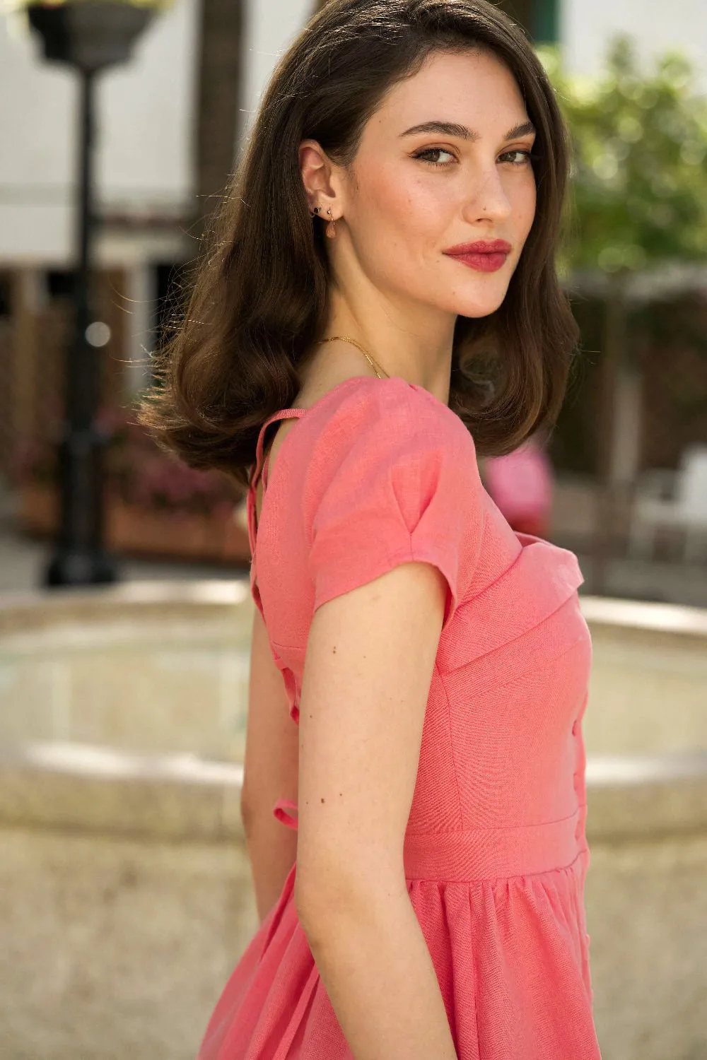 Estelle Button Down Linen Dress sold by GAALA product image thumbnail 3