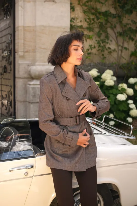 Leanne Short Trench Coat sold by GAALA