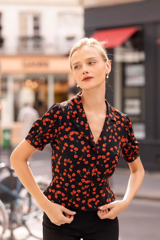 Talia Peplum Blouse sold by GAALA