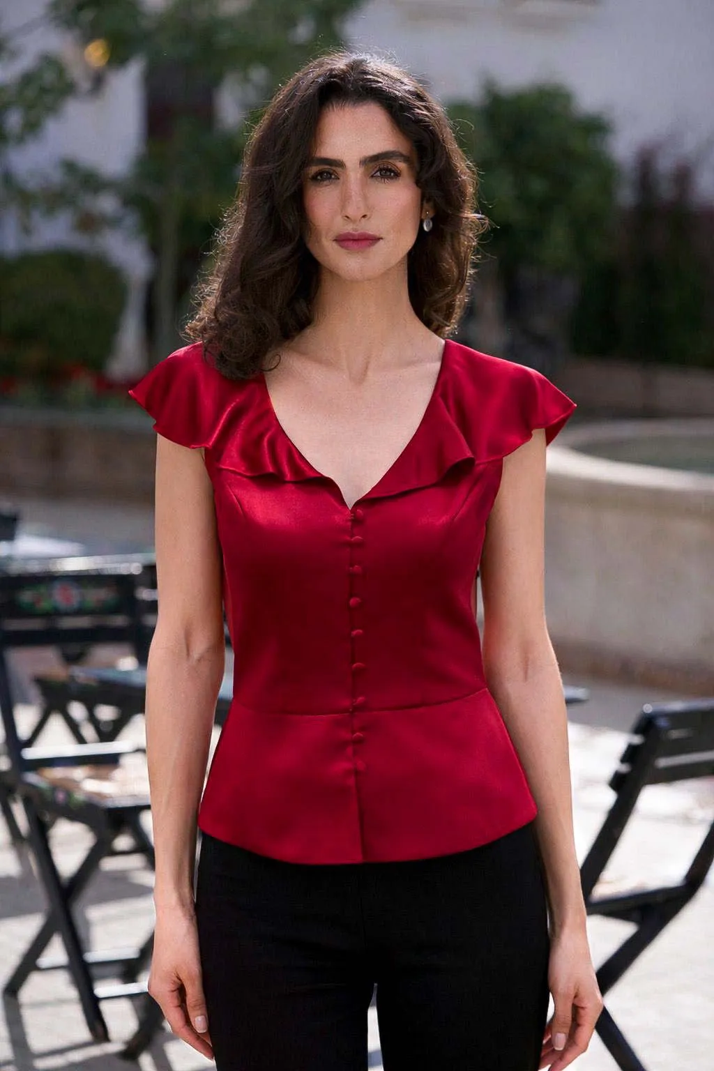 Milena Flounce Blouse sold by GAALA