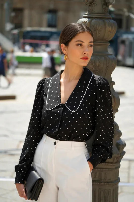 Laurent Polka Dot Blouse made by GAALA