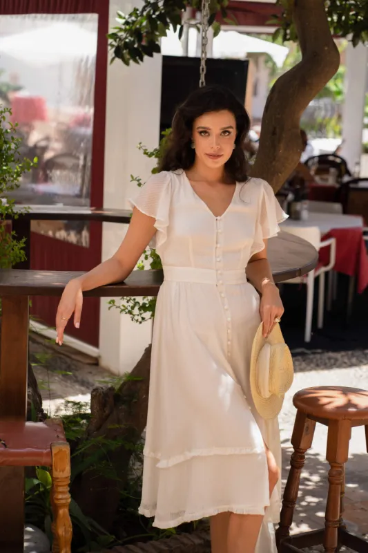 Caroline Button-Down Dress sold by GAALA
