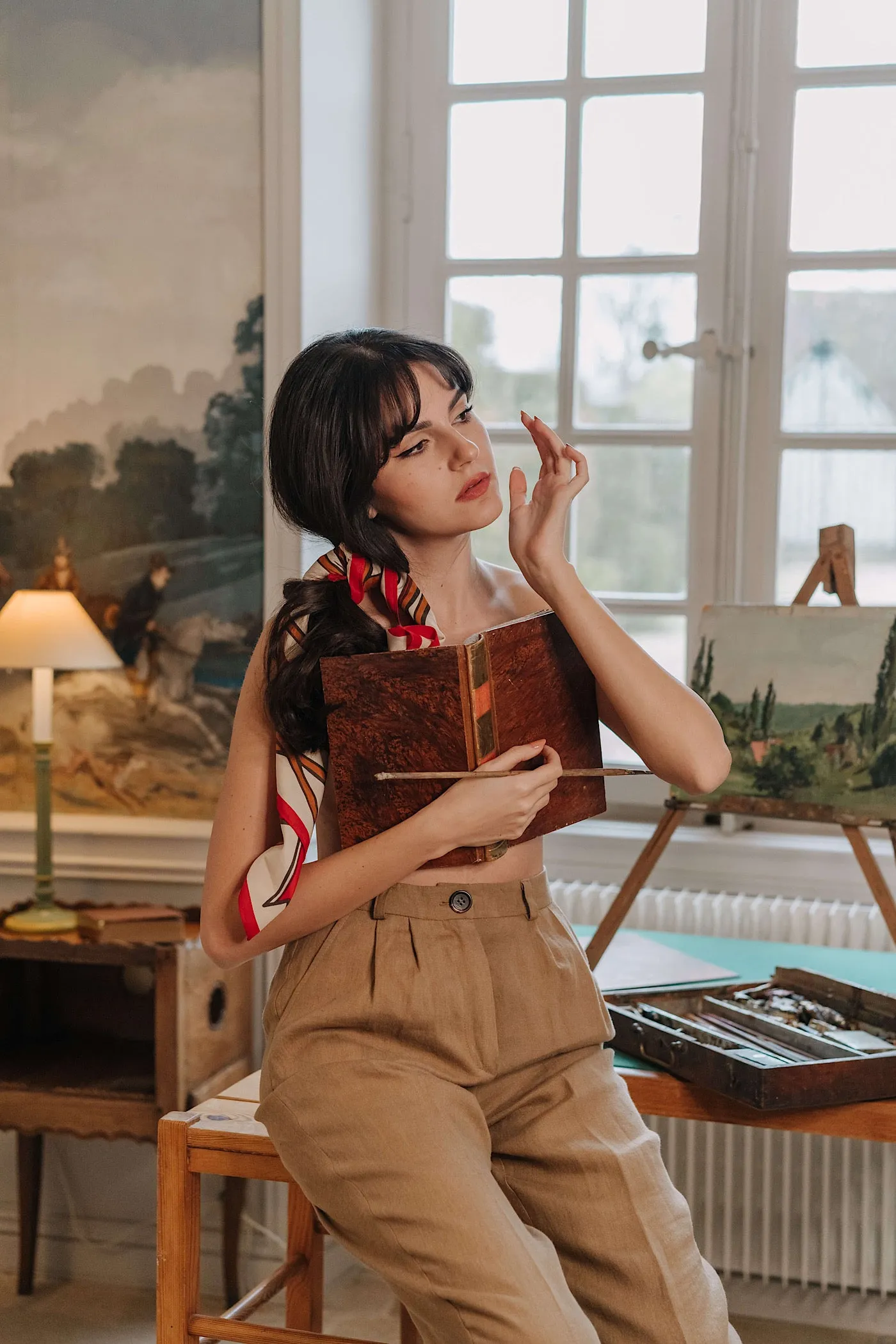 Ava Linen Pants sold by GAALA