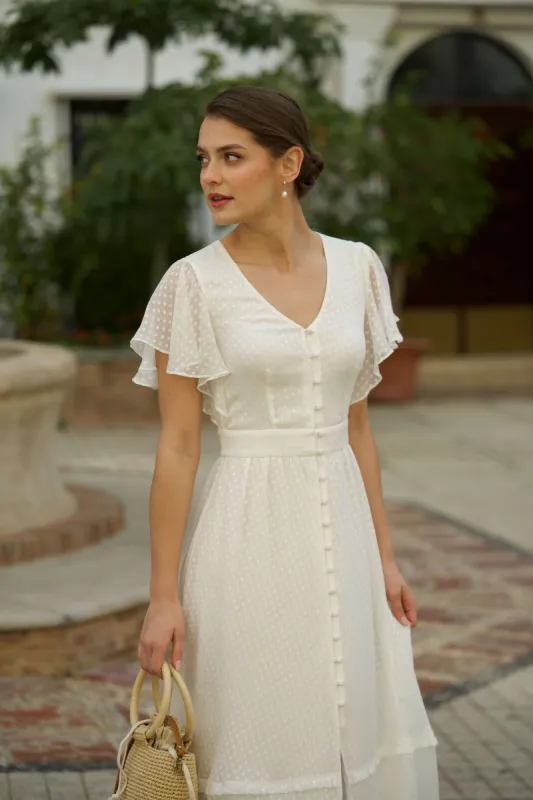 Caroline Button-Down Dress sold by GAALA