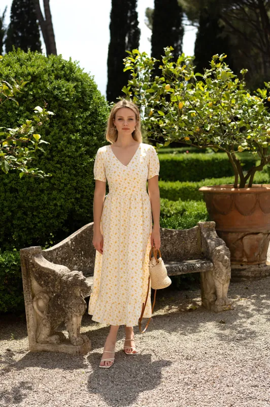 Beth Puffed Sleeve Dress sold by GAALA