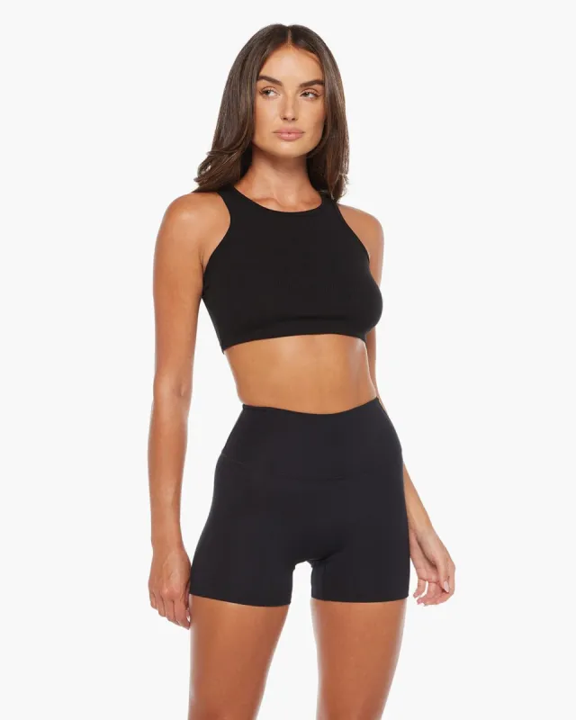 Form Cropped Tank | Black sold by Crop Shop Boutique