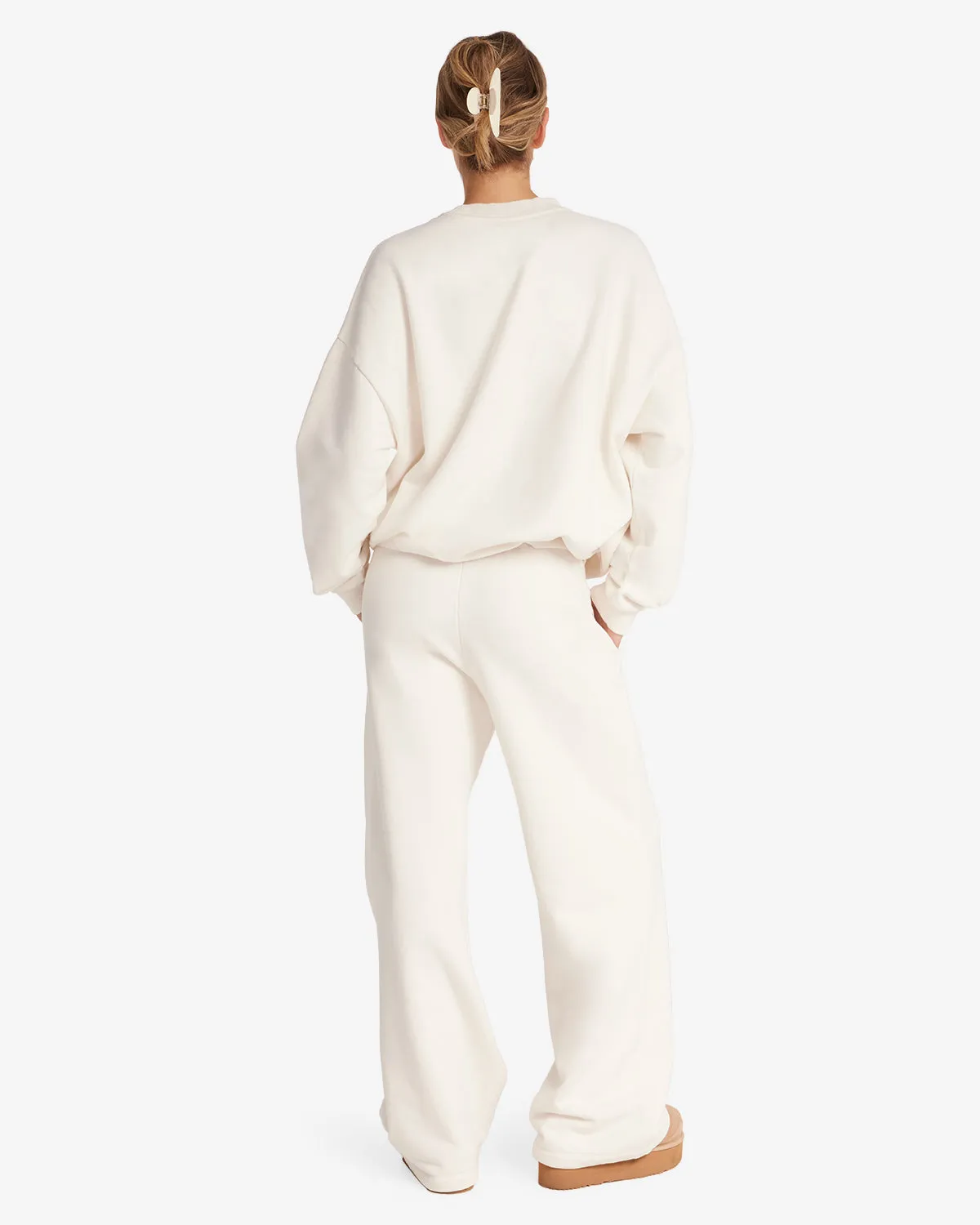 CSB Wide Leg Sweatpant | Vanilla sold by Crop Shop Boutique product image thumbnail 3