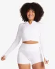 Serenity Sculpt Zip Jacket | White sold by Crop Shop Boutique