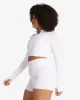 Serenity Sculpt Zip Jacket | White sold by Crop Shop Boutique