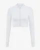 Serenity Sculpt Zip Jacket | White sold by Crop Shop Boutique