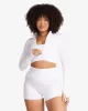 Serenity Sculpt Zip Jacket | White sold by Crop Shop Boutique