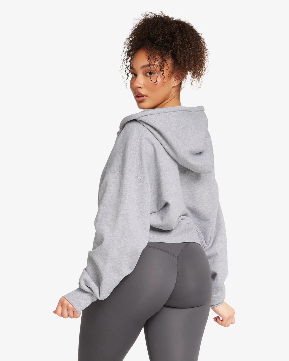 Cropped Boyfriend Zip Hoodie | Soul Marl sold by Crop Shop Boutique product image thumbnail 2