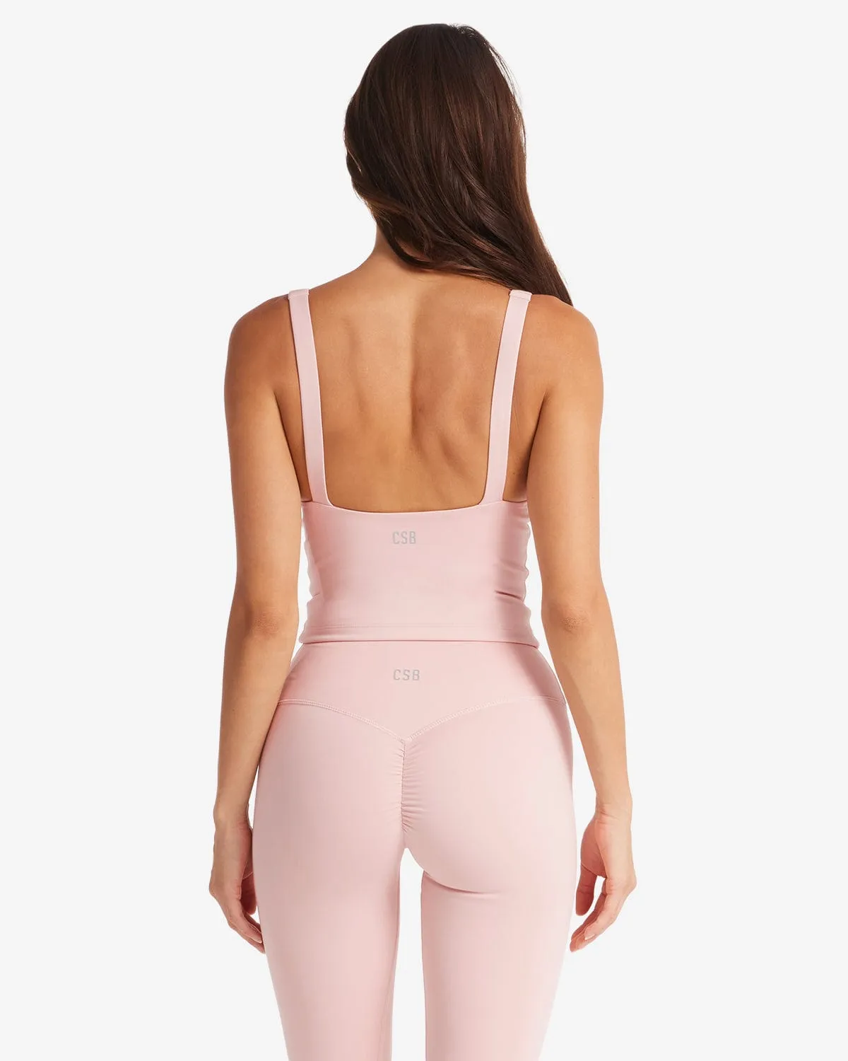 Serenity Plunge Longline Tank | Blush sold by Crop Shop Boutique product image thumbnail 4