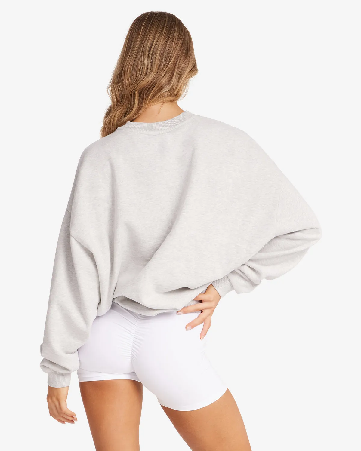 CSB Crewneck Jumper | Snow Marl sold by Crop Shop Boutique product image thumbnail 3