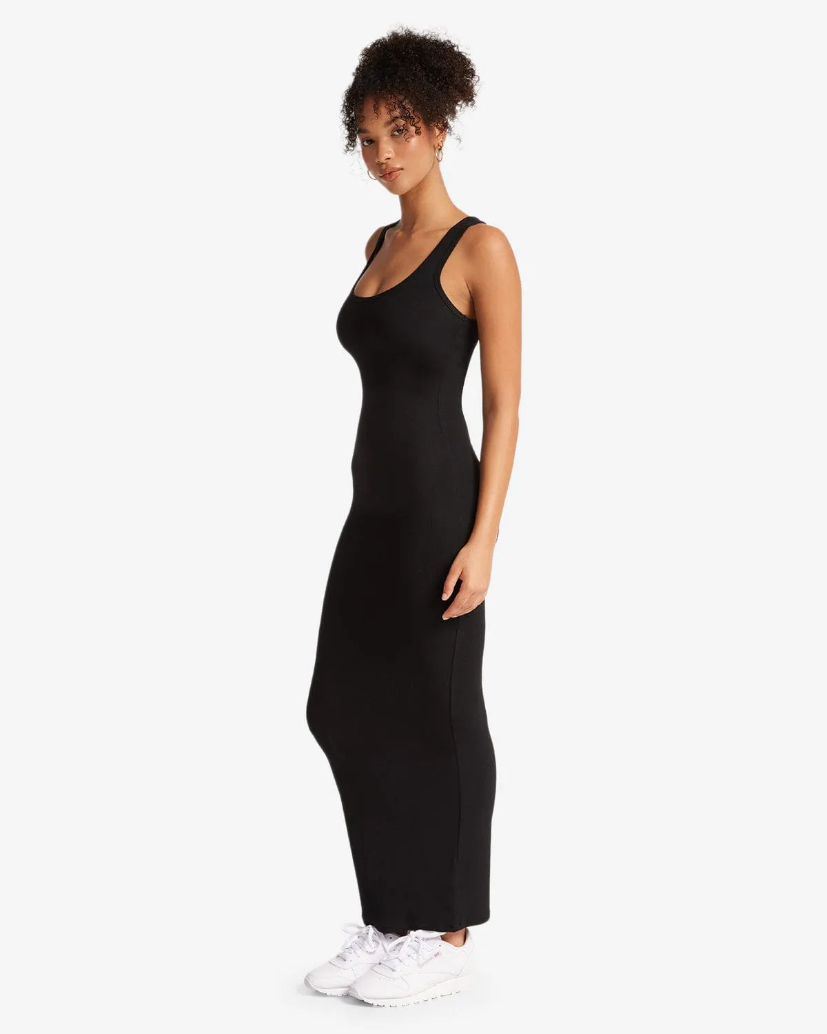 Racer Back Maxi Dress | Black sold by Crop Shop Boutique