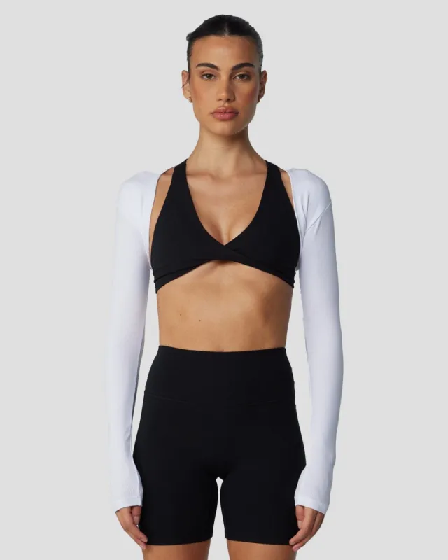 Ribbed Bolero | White made by Crop Shop Boutique