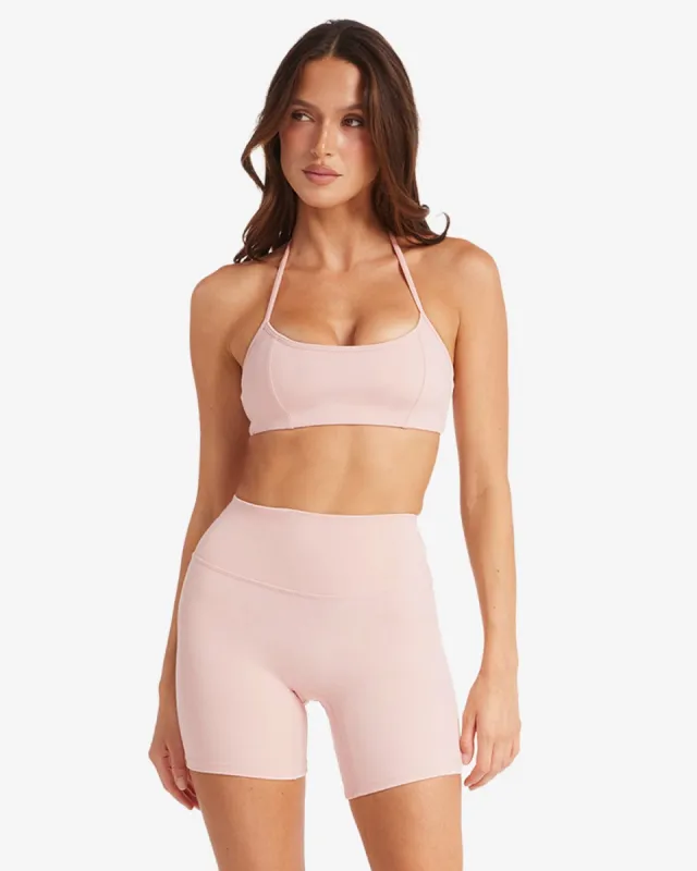 Serenity Contour Halter Crop | Blush sold by Crop Shop Boutique