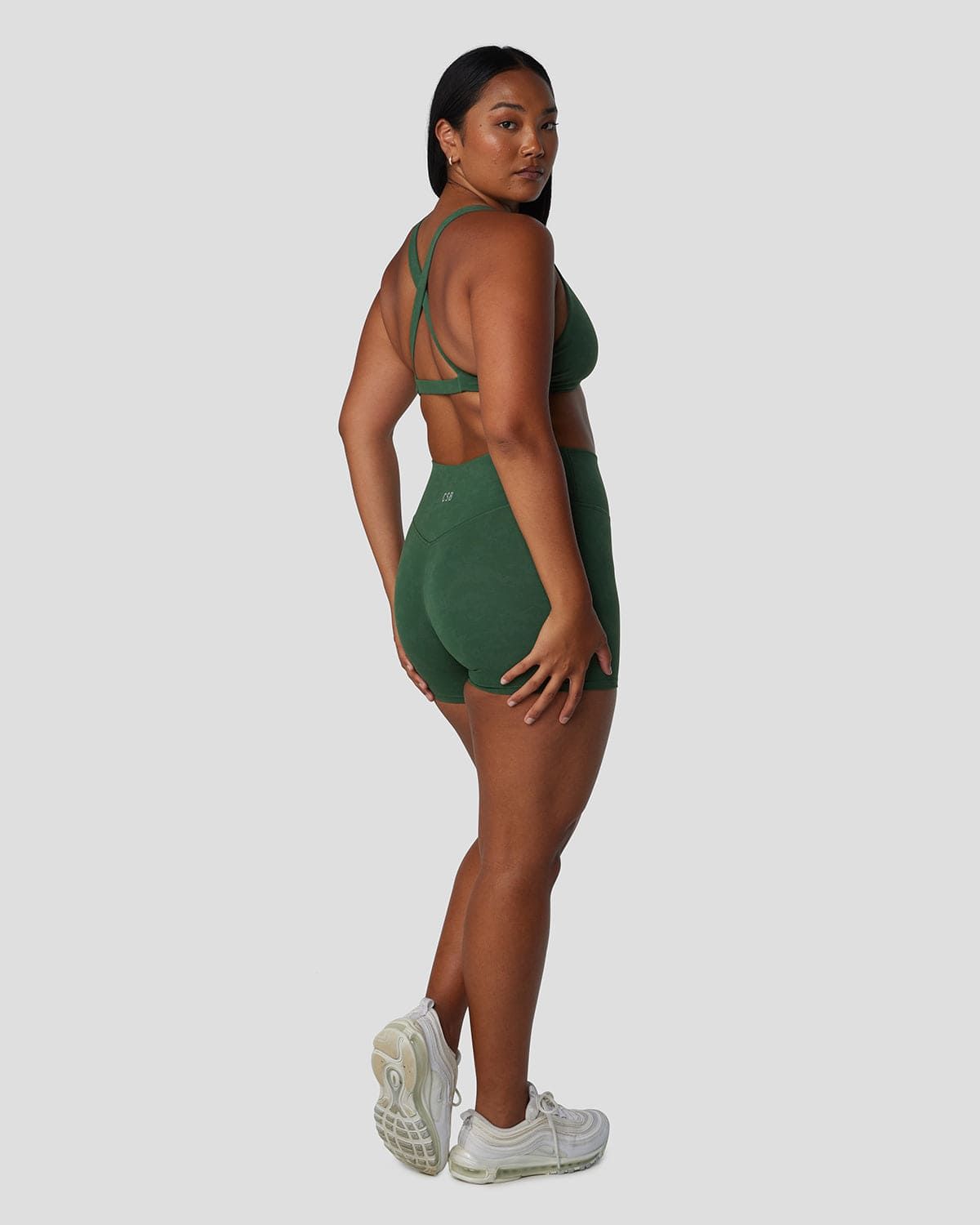 Fade Shorts 4" | Basil sold by Crop Shop Boutique product image thumbnail 3