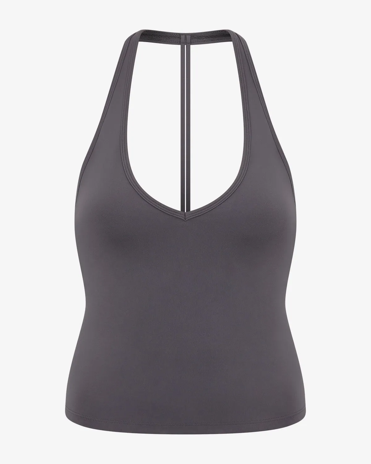 Form Halter Tank | Charcoal sold by Crop Shop Boutique product image thumbnail 4