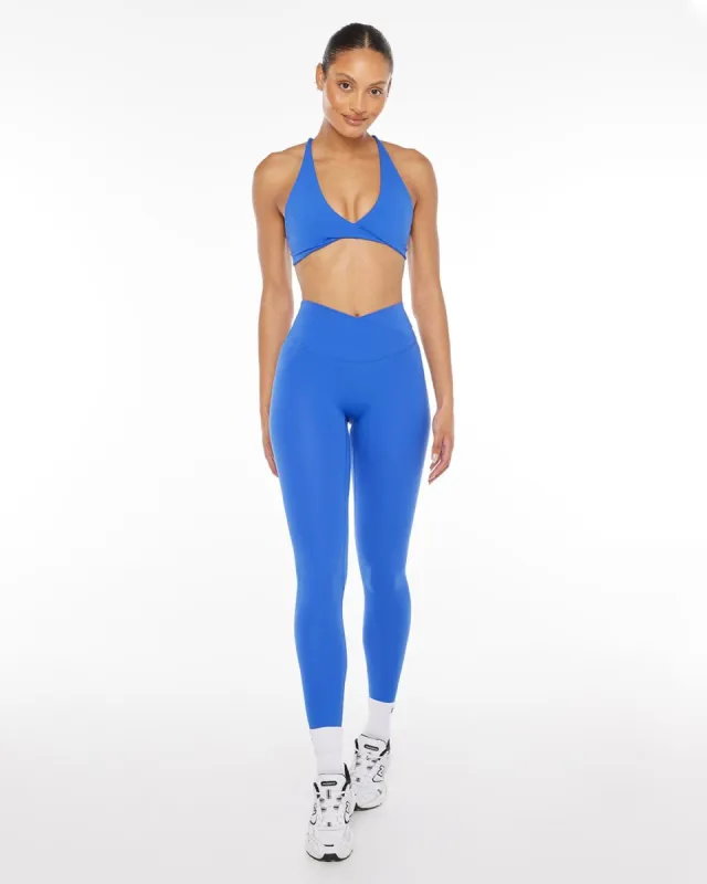 Serenity Scrunch Crossover Leggings | Royal sold by Crop Shop Boutique