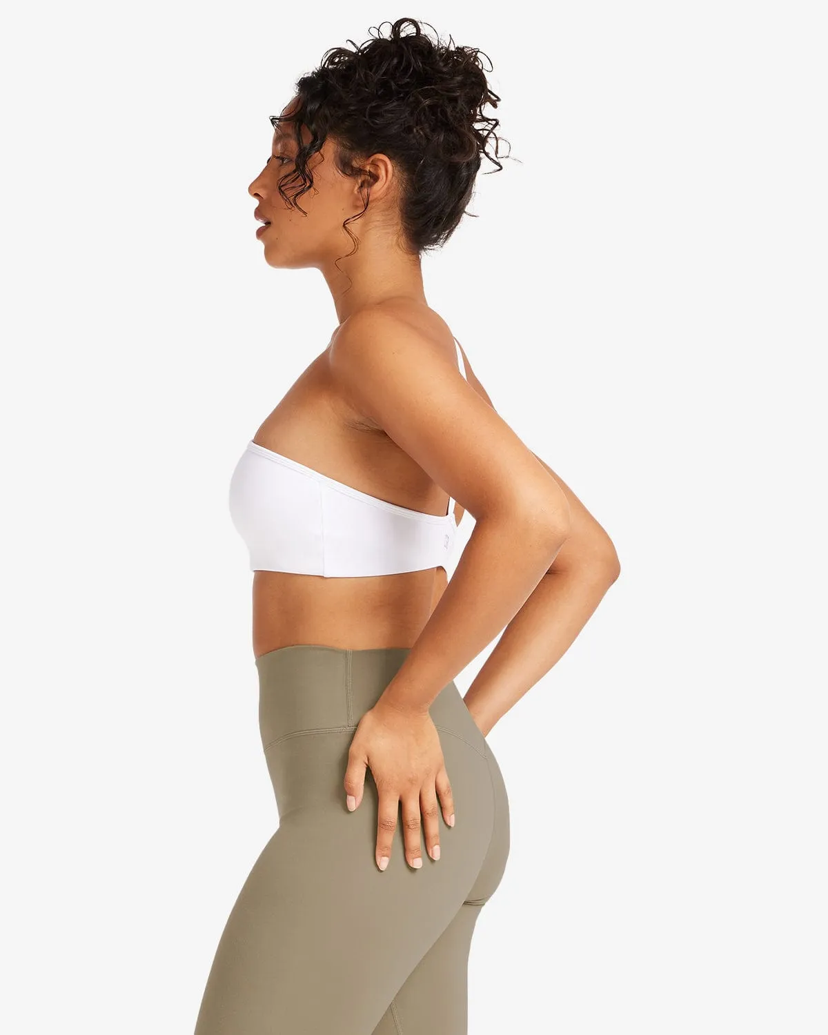 IM Serenity Strappy One Shoulder Crop | White sold by Crop Shop Boutique product image thumbnail 3
