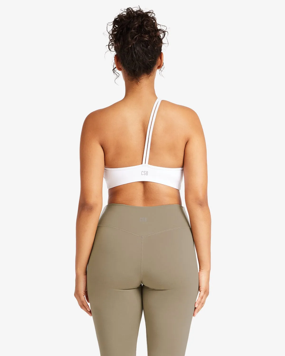 IM Serenity Strappy One Shoulder Crop | White sold by Crop Shop Boutique product image thumbnail 2