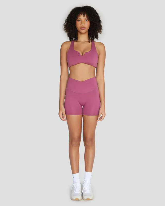 Serenity Scrunch Crossover Shorts 4" | Passion sold by Crop Shop Boutique