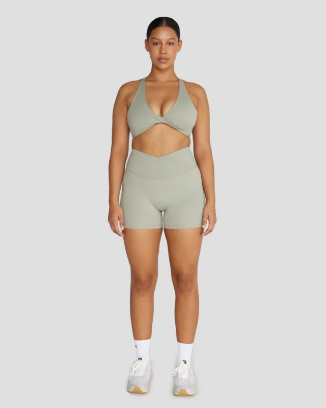 Serenity Scrunch Crossover Shorts 4" | Balance sold by Crop Shop Boutique