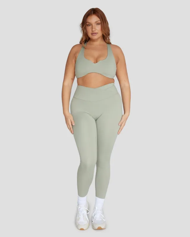 Serenity Scrunch Crossover Leggings | Balance sold by Crop Shop Boutique