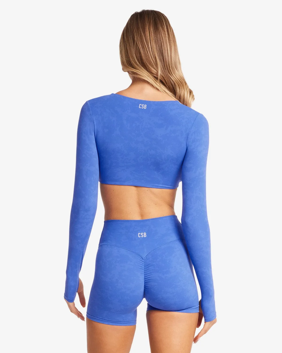Fade Sierra Long Sleeve Crop | Royal sold by Crop Shop Boutique product image thumbnail 3