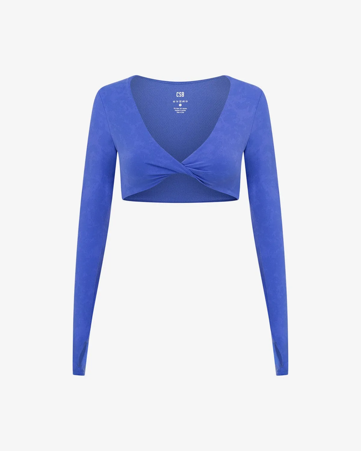 Fade Sierra Long Sleeve Crop | Royal sold by Crop Shop Boutique product image thumbnail 4