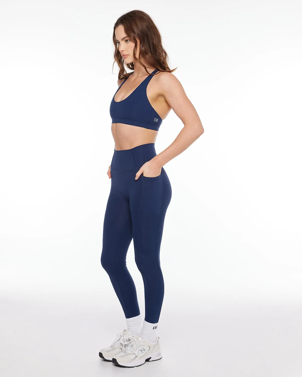 Activluxe Pocket Leggings | Navy sold by Crop Shop Boutique